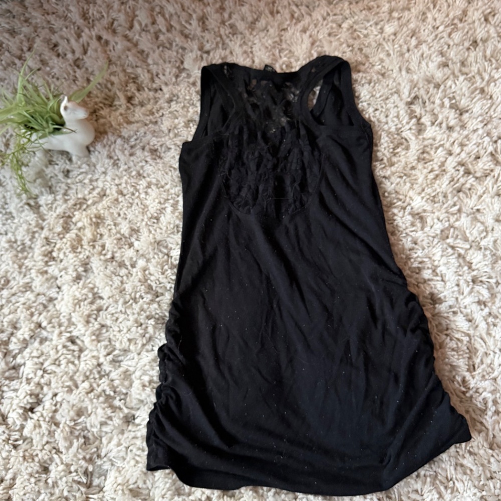 Urban vibe Black Sleeveless full zipper y2k vintage 2000s unique women’s Blouse - Picture 4 of 5